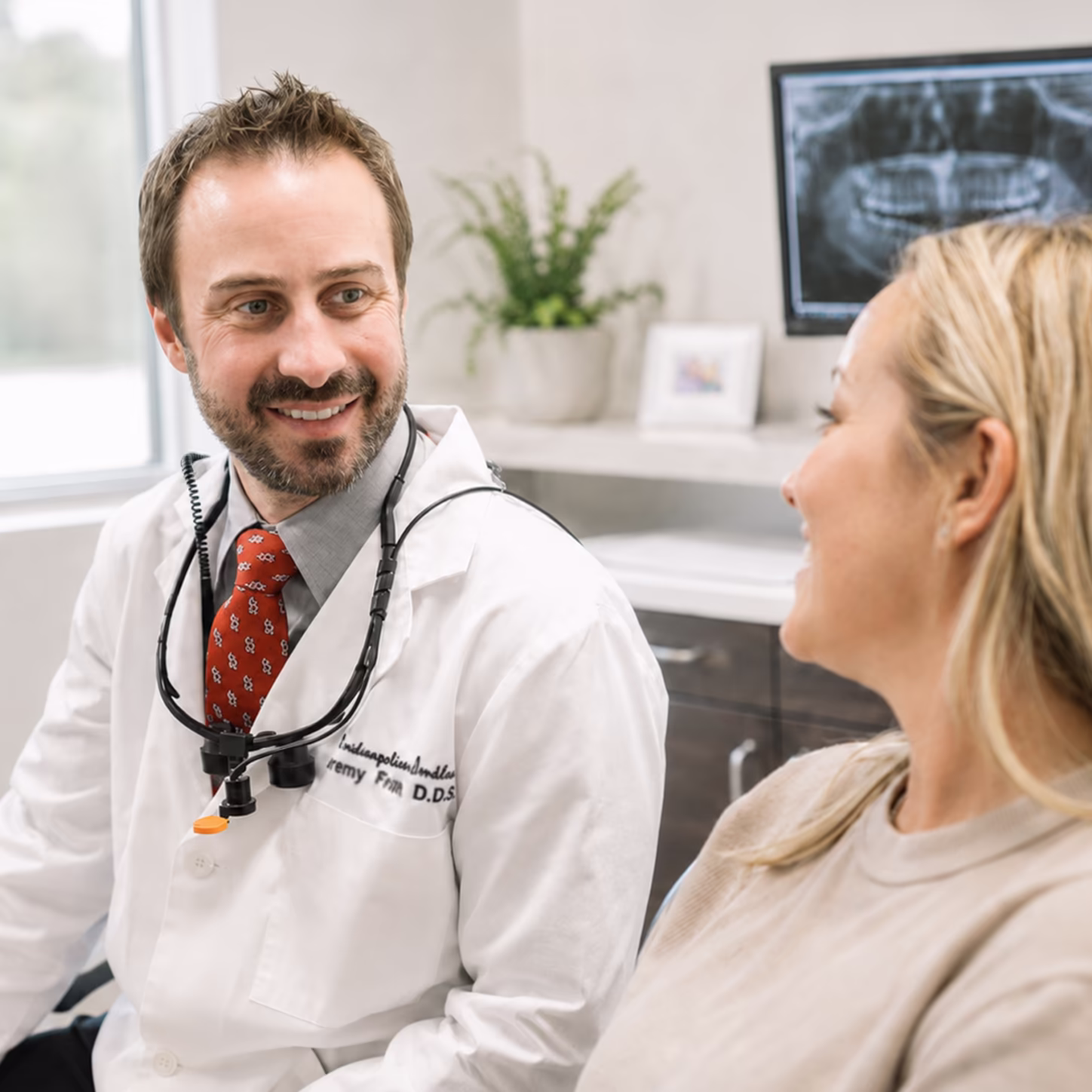 Doctor with patient